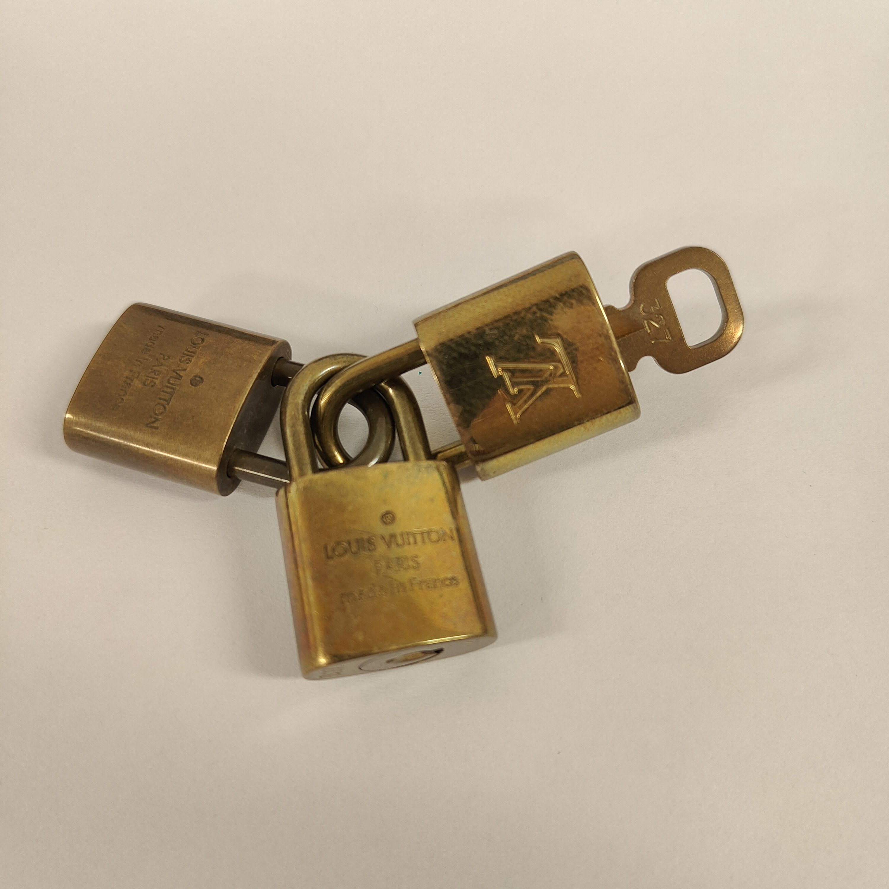 Louis Vuitton Gold Padlock #337 +Key: LV Bags-Lock w/ Alma, Speedy,  Keepall+