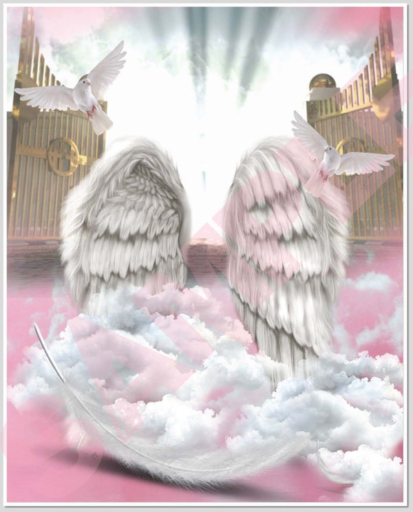 RIP Angel Wings Instagram Template instant Download PNG JPG - Etsy Canada