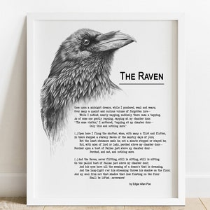 423D Vintage Dictionary Page Art Print ORIGINAL-The Raven-Edgar Allan Poe 