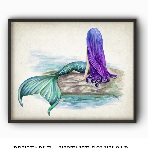 Mermaid Painting - Etsy