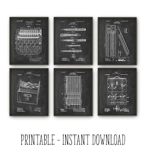PRINTABLE Set of 6 Accountant Patent Wall Art Images, Accountancy Office Wall Art, Business Management Digital Print Poster INSTANT DOWNLOAD