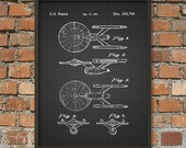 Star Trek USS Enterprise Patent Print - Constitution Class Starship - Star Trek Patent Wall Art Poster 2