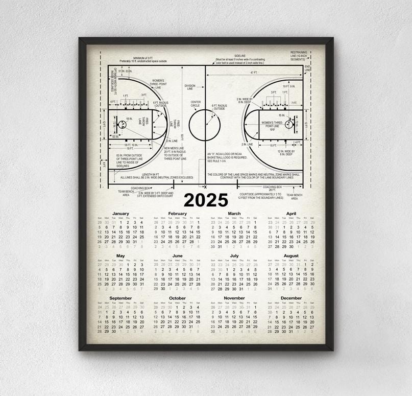 Basketball Calendar 2025 - Etsy basketball-calendar-2025-etsy