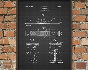 Classic Snowboard Print | 2003 Burton Snowboard Patent | Ideal Snowboarder Gift | Wall Art for Ski Lodge | Unique Snowboarding Decor - Etsy Classic Snowboard Print | 2003 Burton Snowboard Patent | Ideal Snowboarder Gift | Wall Art for Ski Lodge | Unique Snowboarding Decor - Etsy