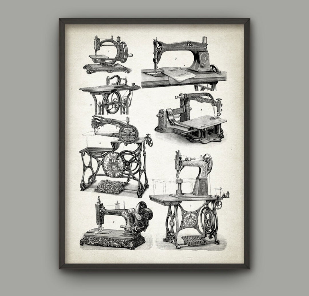PRINTABLE Sewing Machine Print Vintage Sewing Machine - Etsy