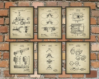 Optometry Patent Print Set Of 6 - Optometrist Patent - Optician Wall Art Design - Eye Test - Spectacles - Optometry - Ophthalmologist