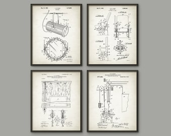 Theater Patent Prints Set of 4 - Drama Student - Theater Art - Performing Arts - Theatrical Equipment - Actor Or Actress Gift - Stage School