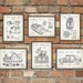 Military Patent Prints Set of 6 Army Art Posters Military Vehicle ...