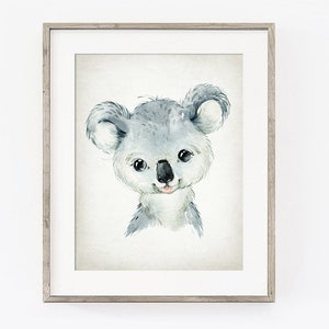 PRINTABLE Cute ZOO Animals Print Set of 12, Baby Animal Nursery Wall ...