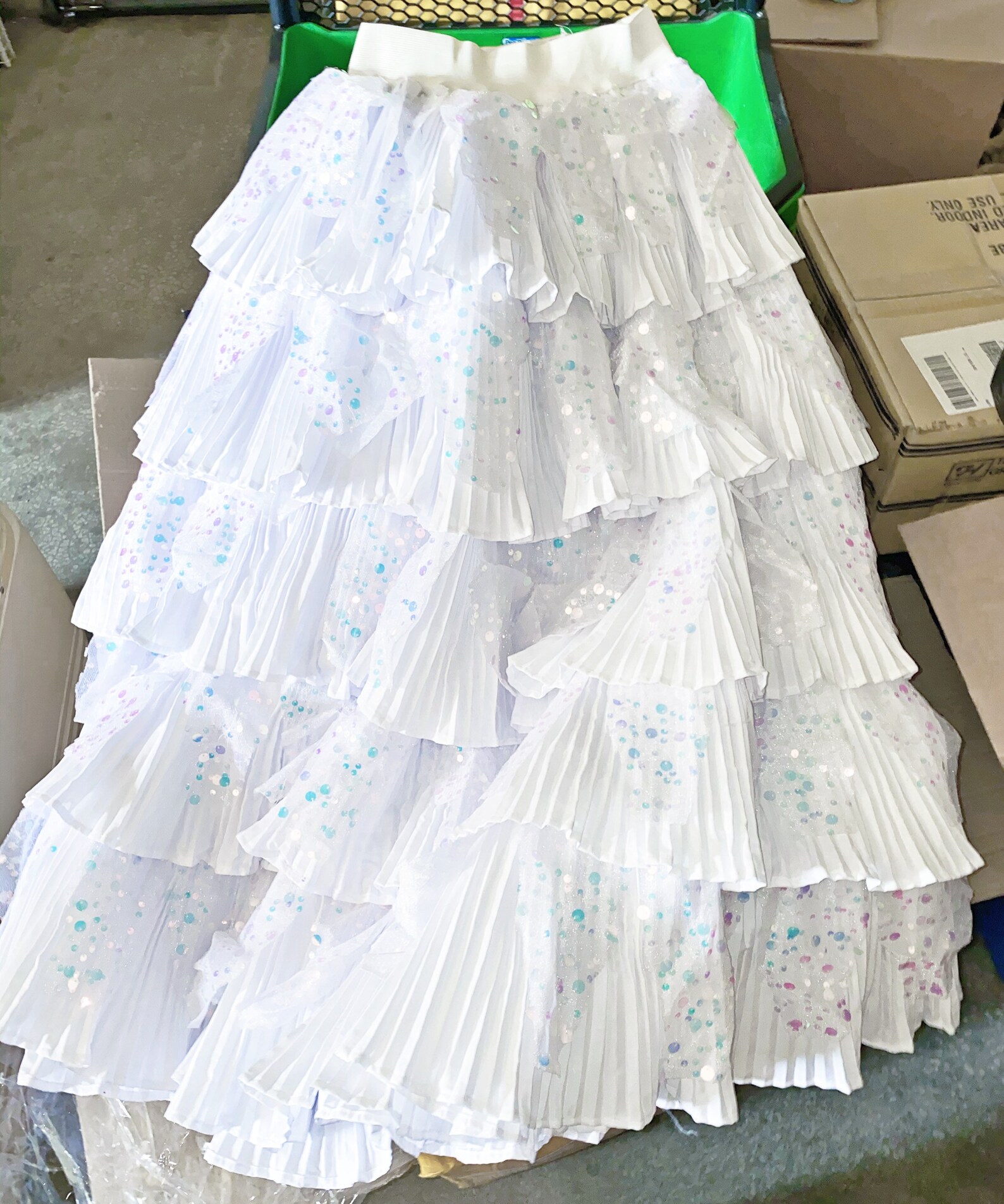 White five layered ruffle mermaid skirt Hmong mermaid outfit Etsy