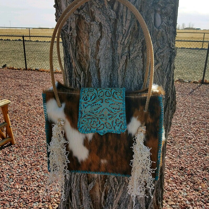 Cowhide Lariat Rope Diaper Bag Tote w/Swarovski Crystal Concho Etsy