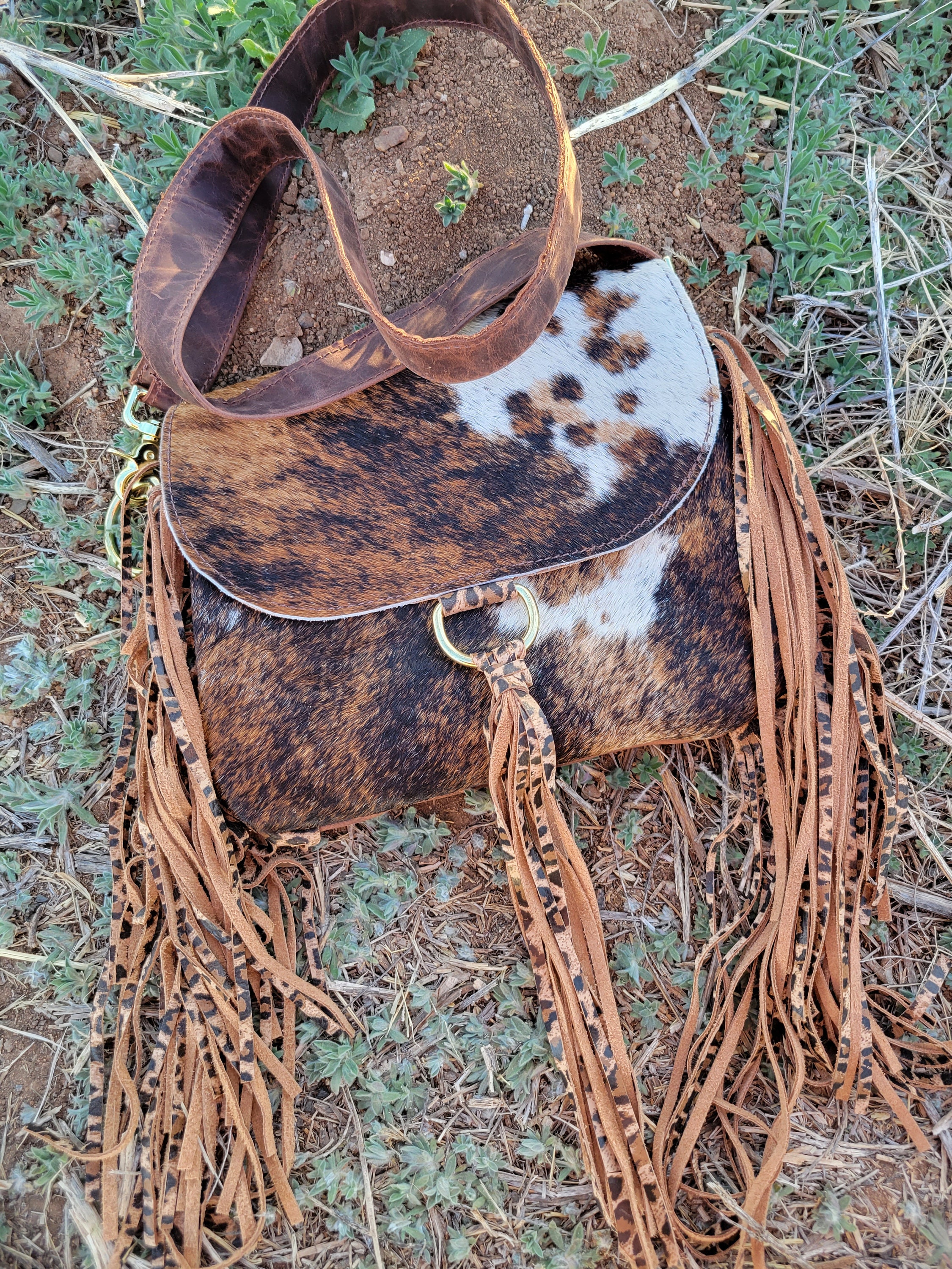 Cowhide Crossbody Bag Cowhide Crossbody Fringe Bag Leather 