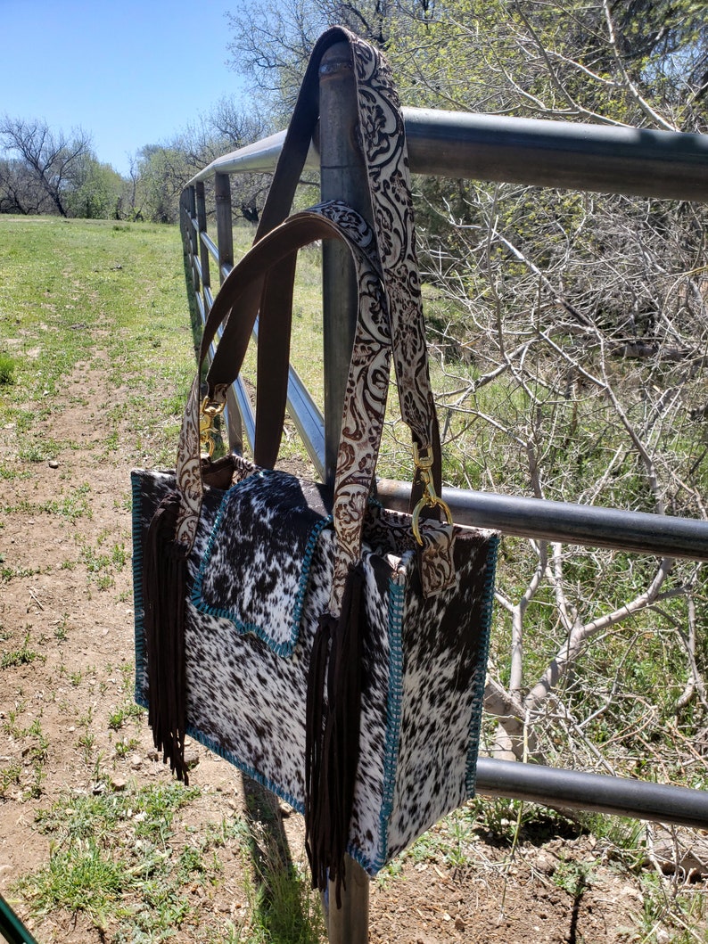 STUNNING Cowhide Diaper Bag Cowhide Purse Western Purse Etsy