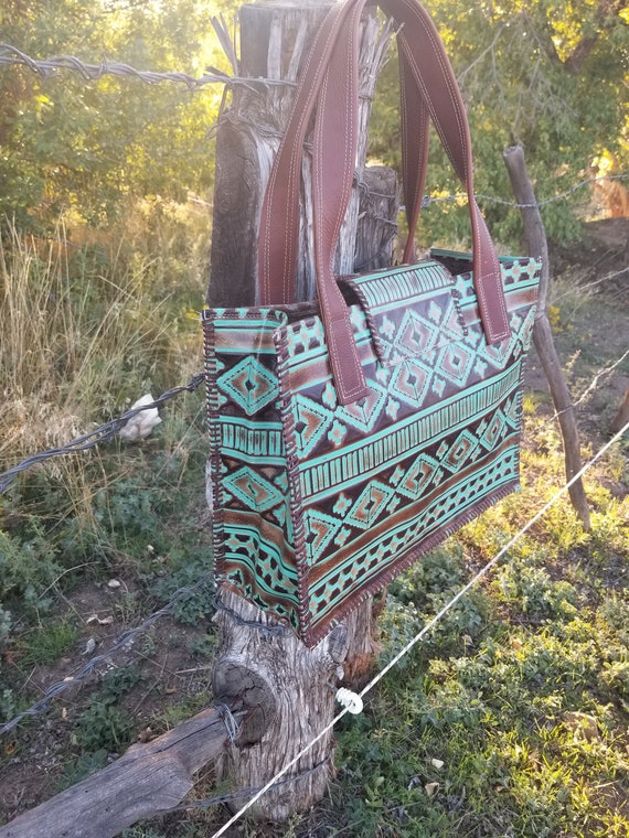 CLEARANCE! Western Braided Leather Fringe Cowhide Handle Bag