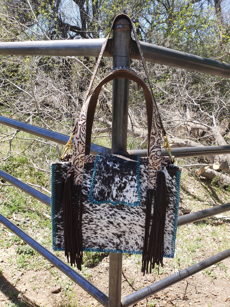 STUNNING Cowhide Diaper Bag Cowhide Purse Western Purse Etsy
