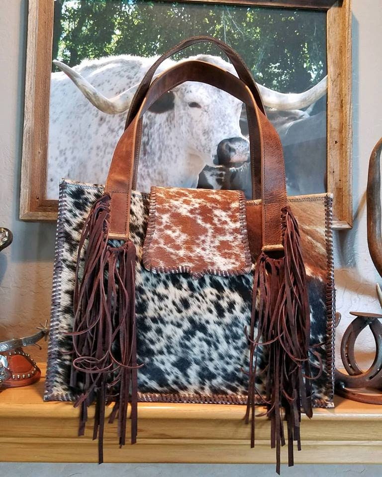 Cnoles Women's Medium Cowhide Leather Tote Handbag