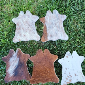 Mini Genuine Cowhide Rug Coasters - Etsy