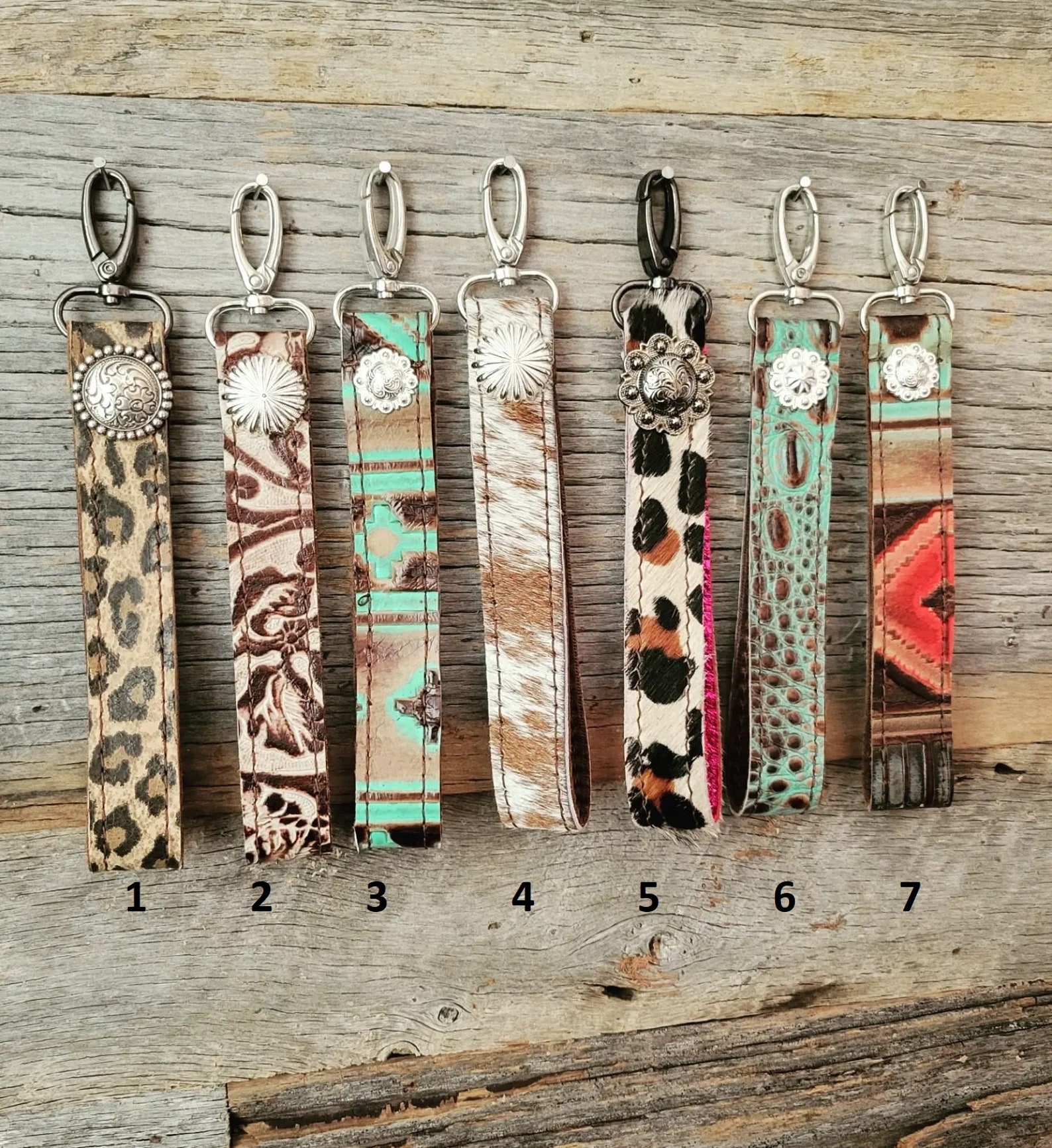 Cowhide Keyring Cowhide Keychain Cowhide Leather Keyring Etsy