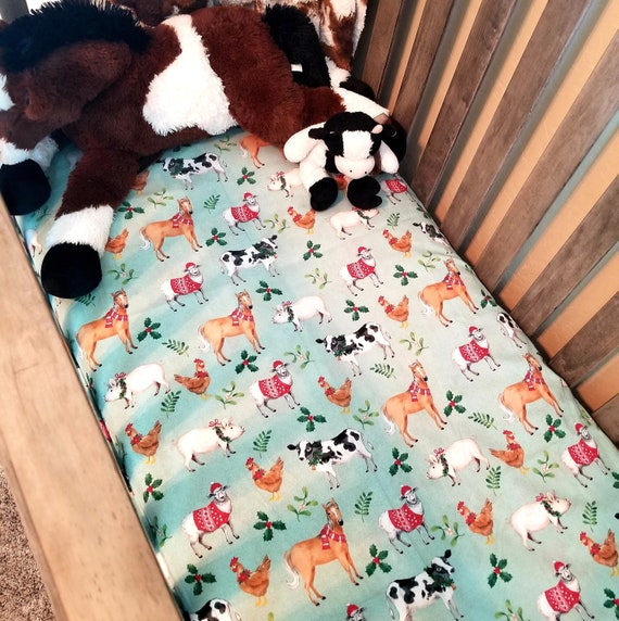 christmas crib bedding