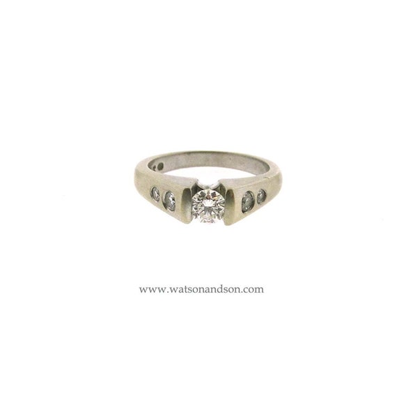 14k White Gold Diamond Ring - image 1
