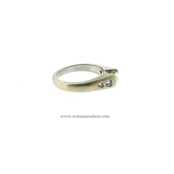 14k White Gold Diamond Ring - image 2