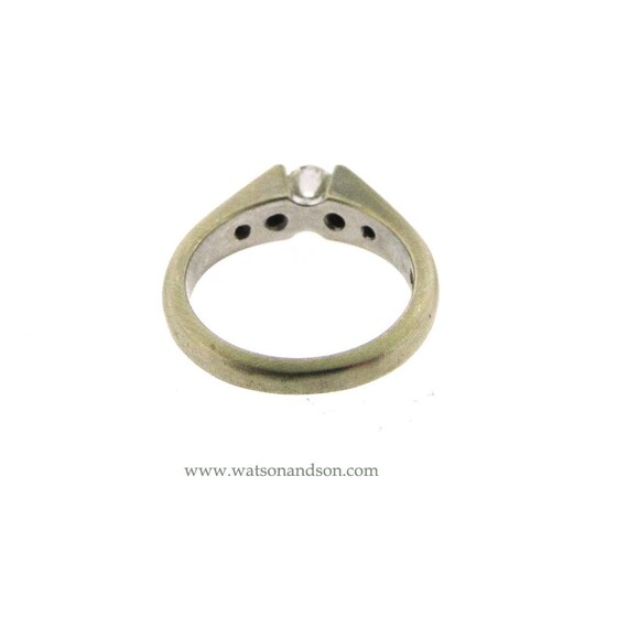 14k White Gold Diamond Ring - image 3