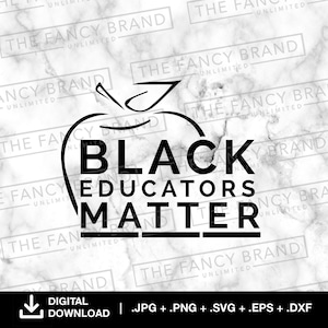 Schwarze Erzieher sind SVG-| Silhouette Cricut Vektor-Datei | Black Pride Shirt | Black History Month Design