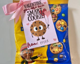 Galletas de San Valentín imprimibles, descarga instantánea para el aula de San Valentín, una galleta inteligente