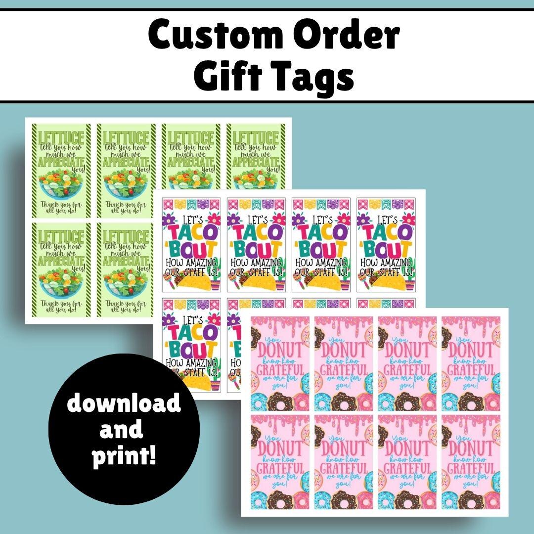 Back Order Tags Custom Order Gift Tags - Etsy