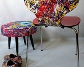 Items similar to Keith Boyd abstract art chair, in a Jackson Pollock