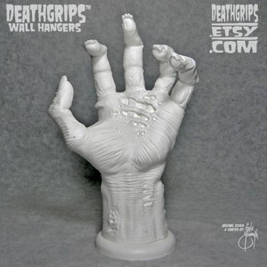 White Left ZOMBIE DEATHGRIPS™ Walll Hanger by Gabe Escamilla White Wall-Mount Display image 5