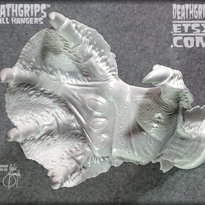 Right LAGOON CREATURE Hand DEATHGRIPS™ Wall Hanger by Gabe Escamilla "White" Wall-Mount Display Right Claw