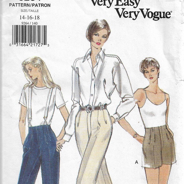 Very Easy Very Vogue - Pattern 9264 - Pants and Shorts - Sizes 14-16-18 - Uncut and Factory Folded