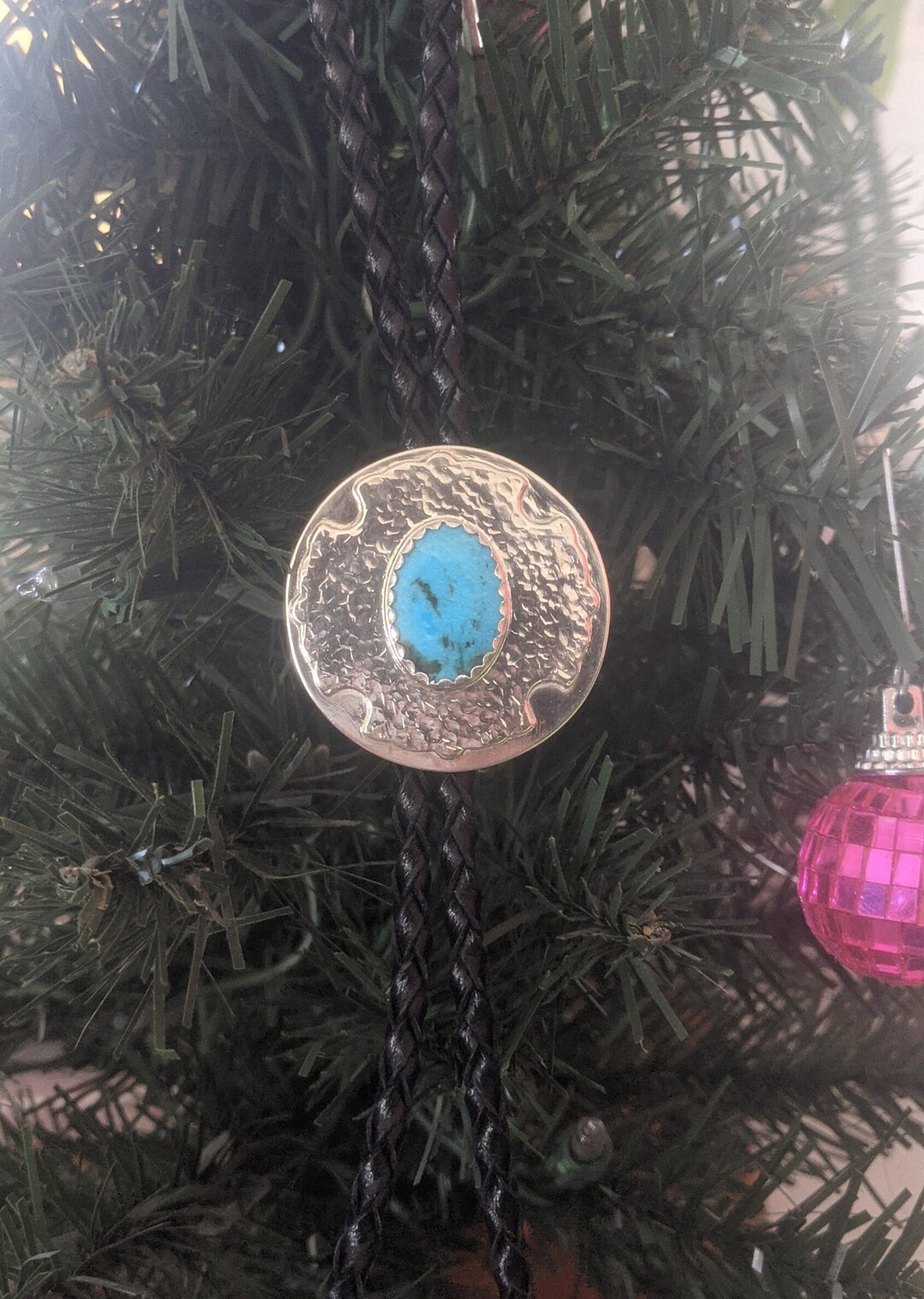 Sterling Silver Bolo Tie, Christian Cross Bolotie With Kingman