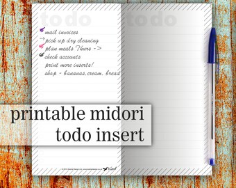 Letter Size Midori Printable Inserts PlannerGrid: unique | Etsy