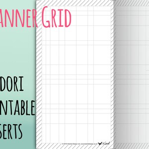 A4 Size Midori Printable Inserts Plannergrid: Unique Grid System for ...