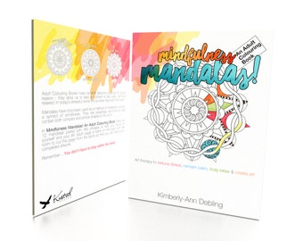 Mindfulness Mandalas Adult Colouring Book Print at Home · Instant DOWNLOAD · A4 or Letter · DIY · Reduce Stress Typography · Kestrel Design