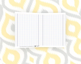 Printable French Ruled Inserts - Passport size Midori MTN 8.9cmx12.4cm -Kestrel Design DIY immediate download-traveller notebook handwriting