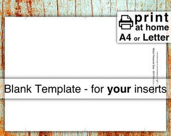 Printable Insert Blank Template - Personal size Midori MTN 21cmx11cm - Kestrel Design DIY immediate download - your own design right sizing