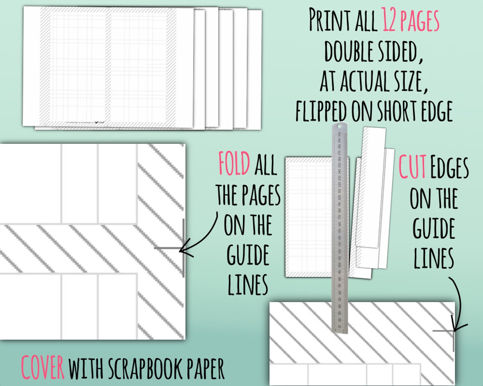 Letter Size Midori Printable Inserts Plannergrid: Unique Grid System ...