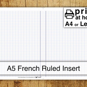 Druckbare französische Einlagen - A5 oder halbierter Letter - Kestrel Design DIY sofortiger Download - Traveler Notizbuch einfügen Handschrift