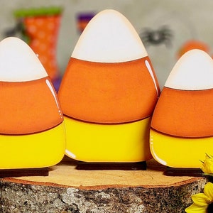 Candy Corn Trio l laser cutting file, Fall cutting file, Halloween, shelf sitter, home decor, Laser file, candy corn, fall banner, SVG