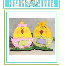 Easter Chick Shelf Sitter Laser Cut File (SVG, DXF)