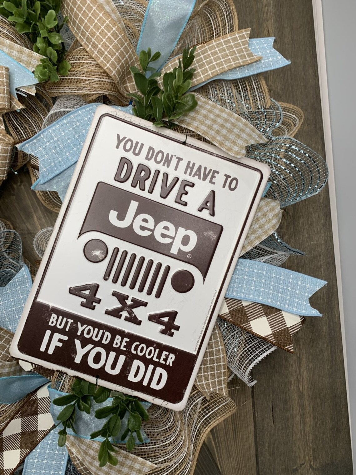 Jeep Wreath Wreaths for Jeep Owners Father's Day Gifts Etsy