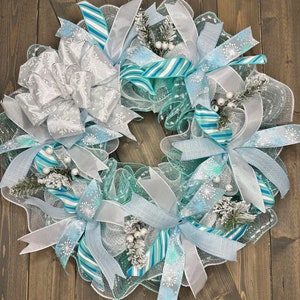 Country Sage, Natural & Smoky Blue Farmhouse Front Door Handmade Wreat –  Wreaths By Runco
