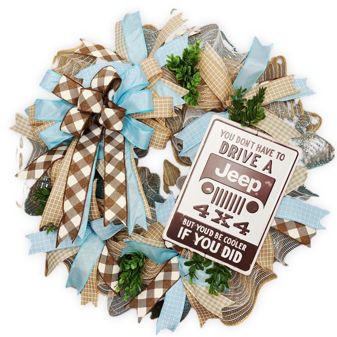 Jeep Wreath Wreaths for Jeep Owners Father's Day Gifts Etsy