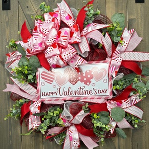 Valentine's Day Wreath, Valentine's Day Decor, Valentine's Day Decorations, Valentine's Day Welcome Wreath, Valentine's Wreaths Front Door