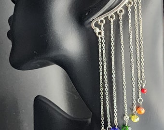 Pride Beaded Ear Cuff Earring