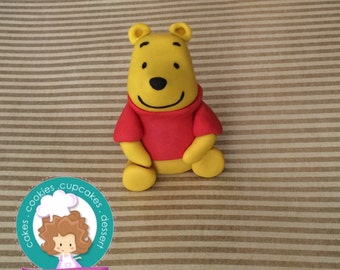 Winnie the Pooh inspired fondant cake topper