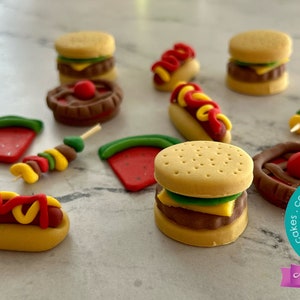 Picnic fondant cupcake toppers